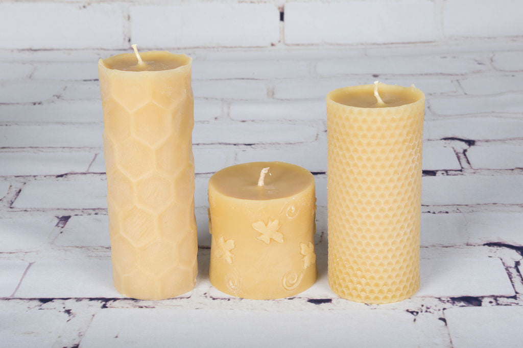 Advent candle making kit - Rolled beeswax candles - The set