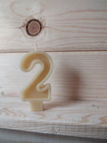 Beeswax Birthday Number Candles