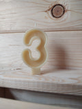 Beeswax Birthday Number Candles