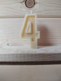 Beeswax Birthday Number Candles