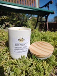 Beeswax Candle in Colorful Ceramic Jars