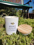 Beeswax Candle in Colorful Ceramic Jars