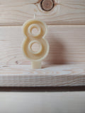 Beeswax Birthday Number Candles